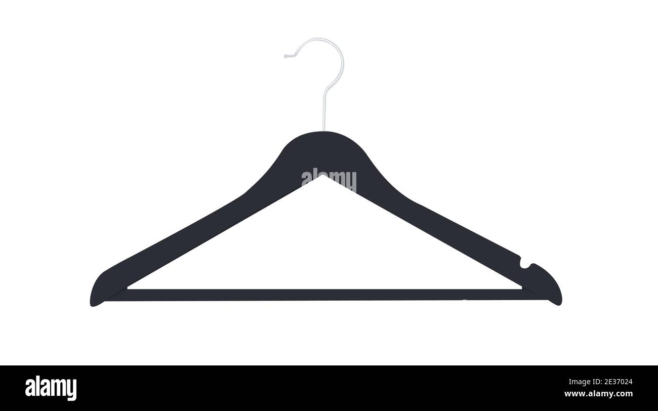 Vector Isolated Illustration of a Black Hanger Stock Vector Image & Art ...