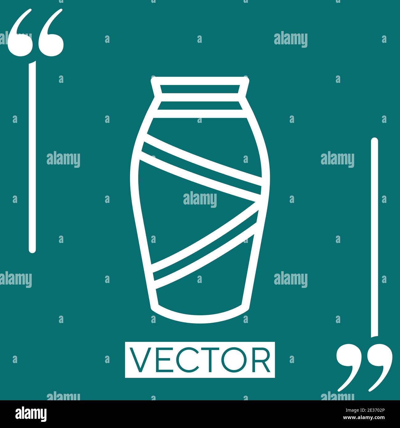 skirt Linear icon. Editable stroke line Stock Vector