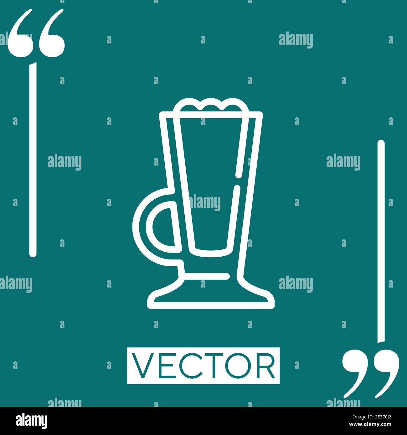 frappe vector icon Linear icon. Editable stroke line Stock Vector