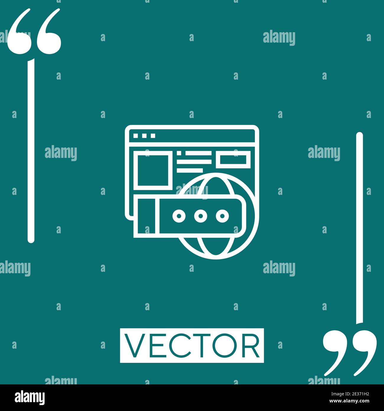 domain vector icon Linear icon. Editable stroke line Stock Vector