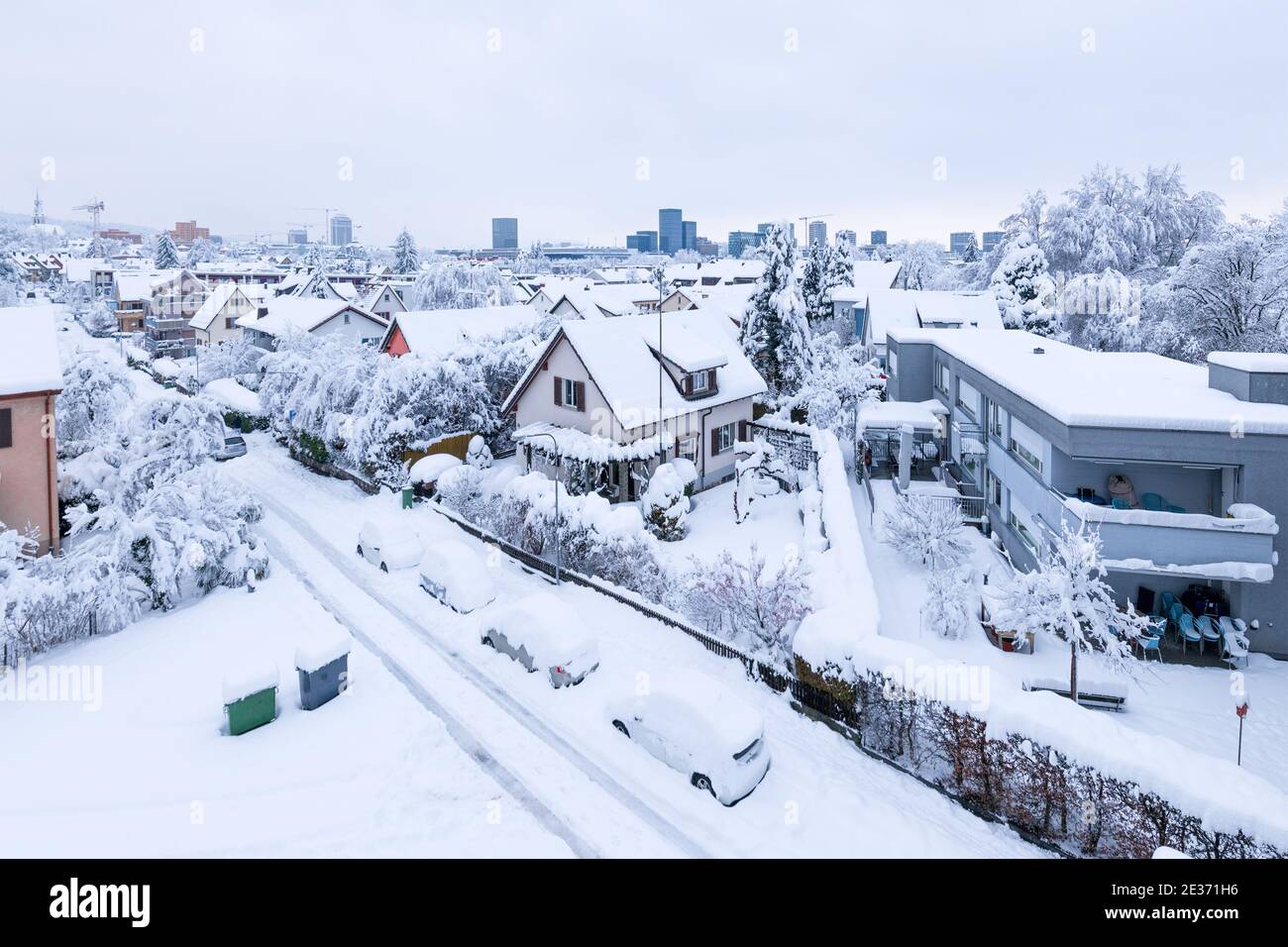 Cityscape of Zurich (Switzerland), Skyline of Zurich Oerlikon Stock