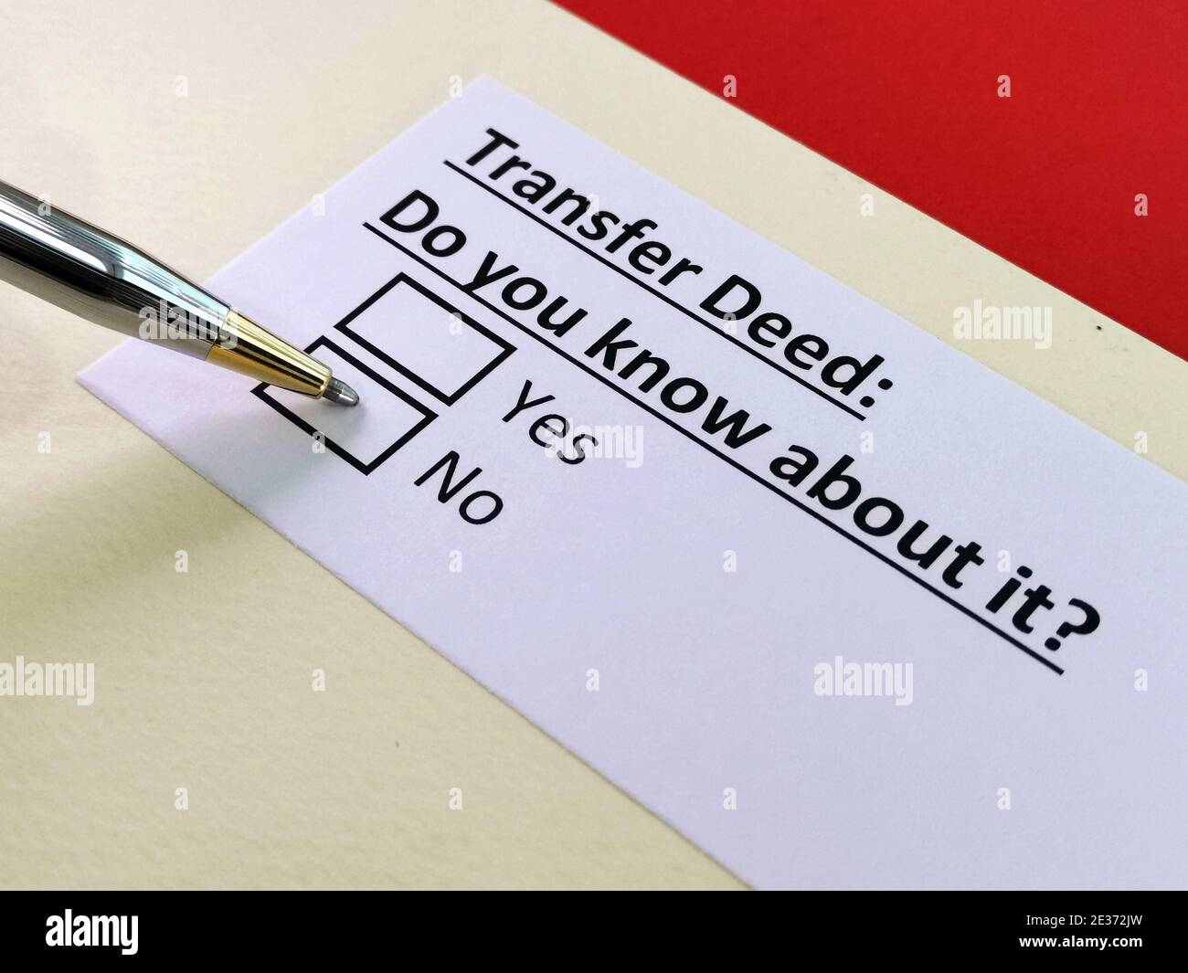 Transfer Question Picture Deed of transfer hi-res stock photography and images - Alamy