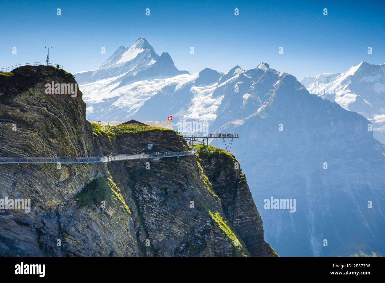 Schreckhorn, 4078 m, First Cliff Walk, Switzerland Stock Photo Alamy