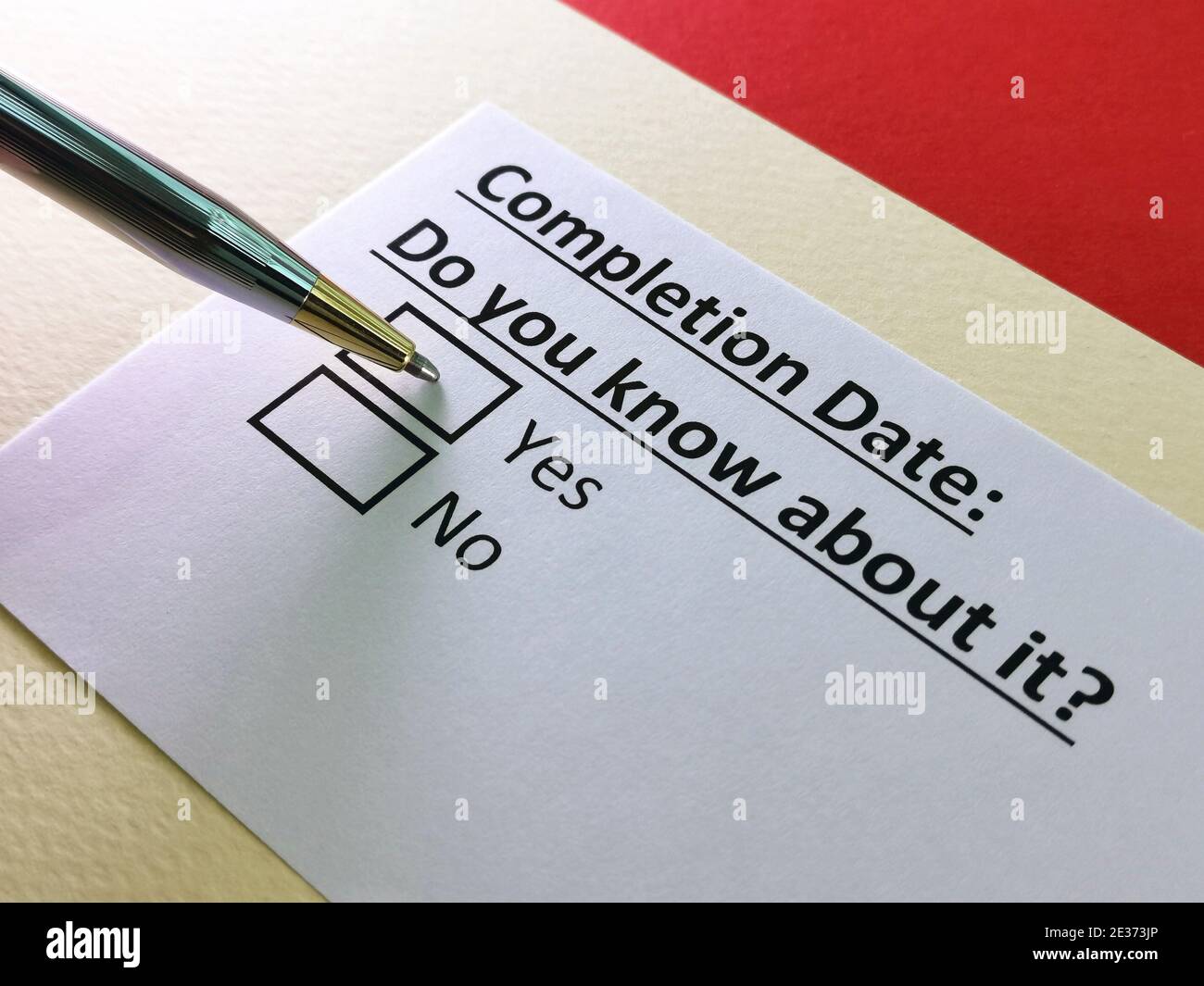 Completion date hires stock photography and images Alamy