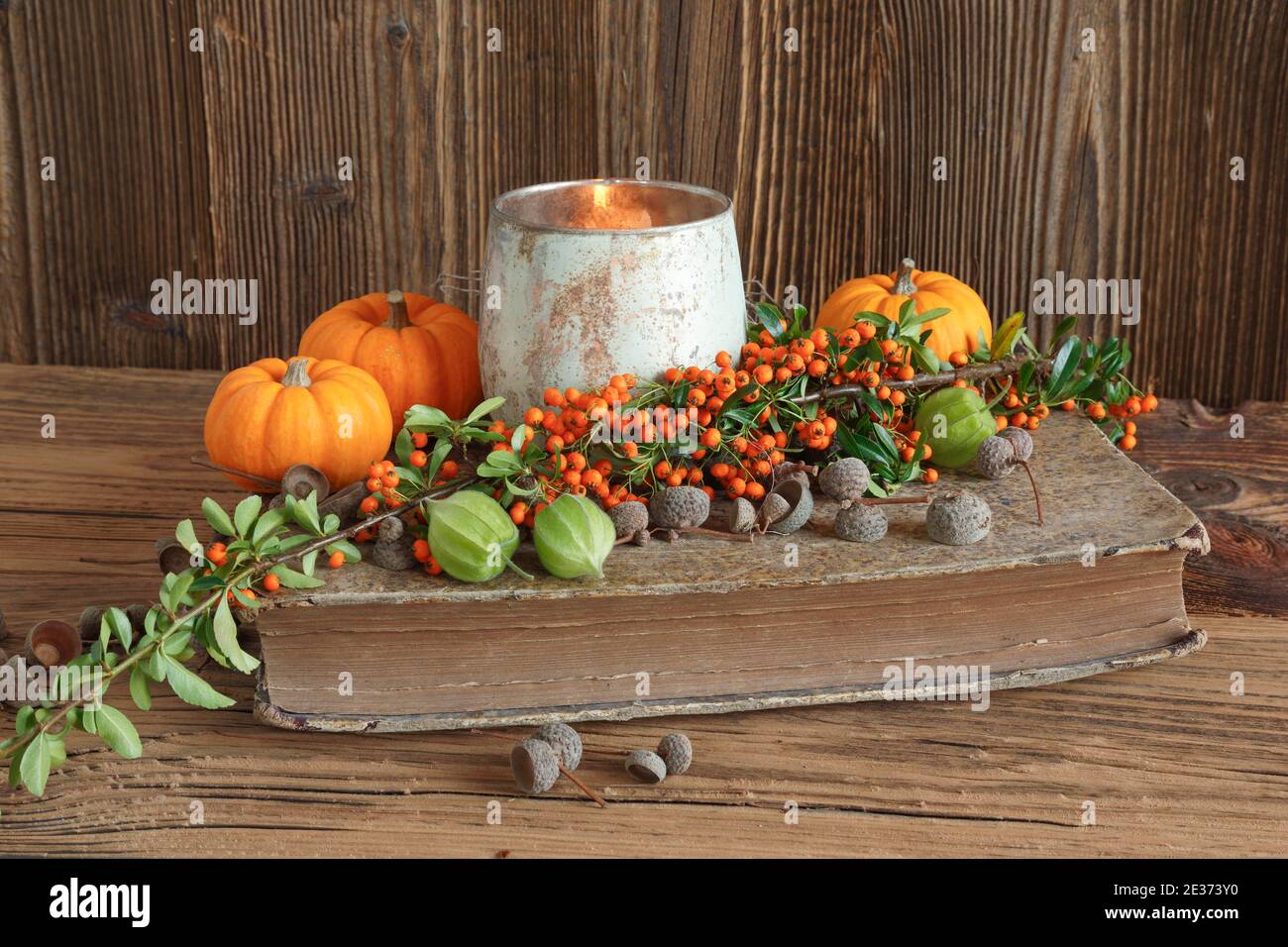 Autumn decoration, Switzerland Stock Photo