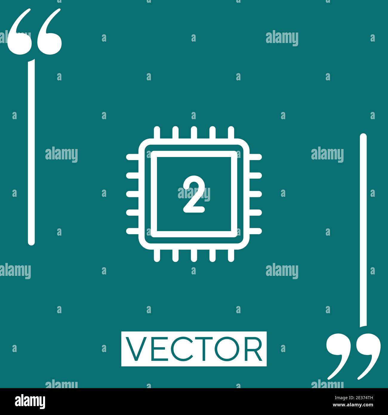 cpu Linear icon. Editable stroke line Stock Vector