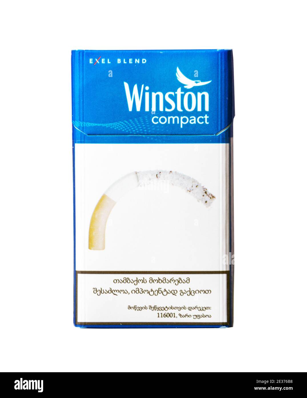 Batumi. December 14, 2020 Winston blue compact cigarettes