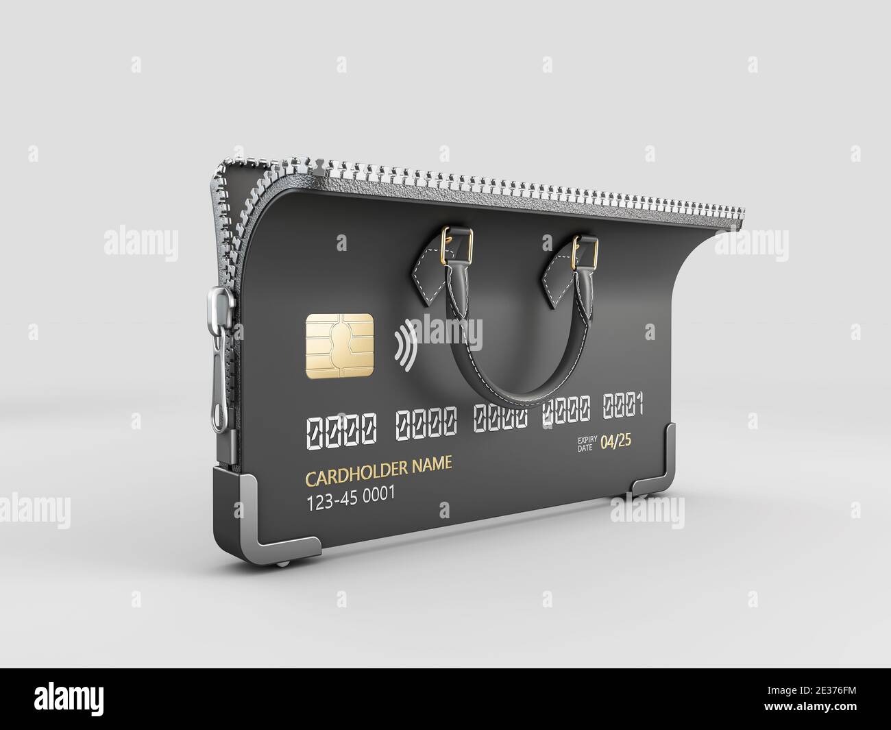3d Rendering of Open Credit card, clipping path included Stock Photo ...