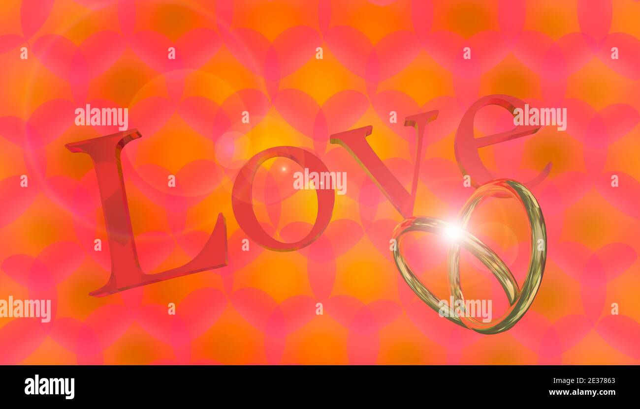 Abstract red background for Valentine's Day. 3d image Stock Photo