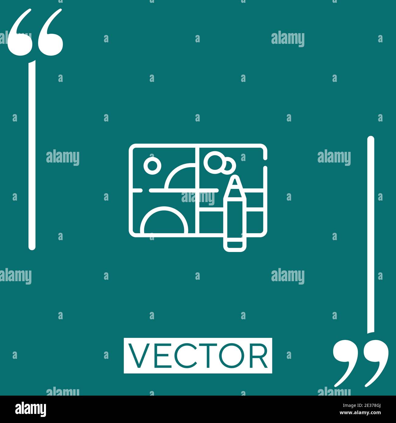 storyboard vector icon Linear icon. Editable stroke line Stock Vector