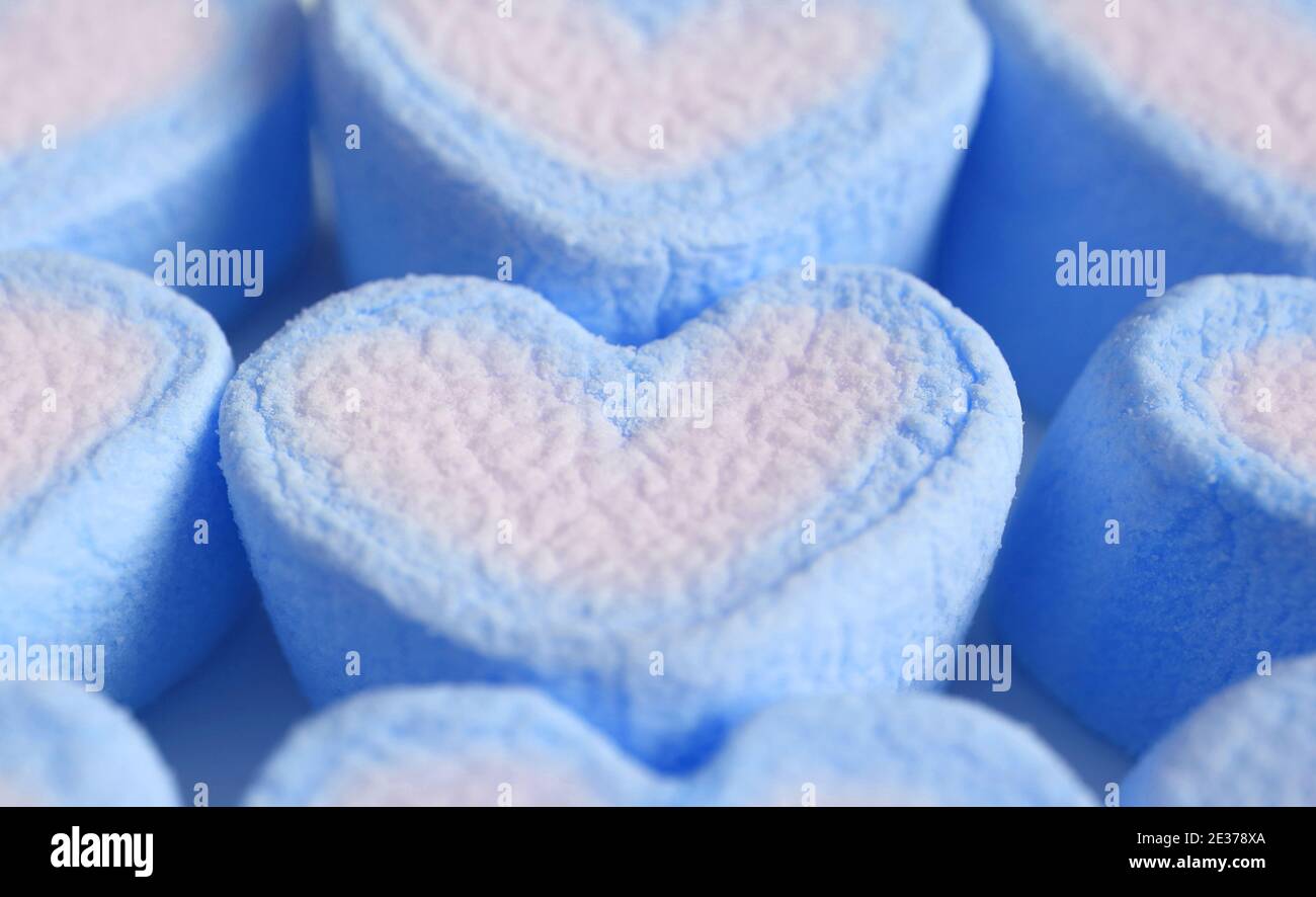Heart-shaped Marshmallows Stock Photo, Picture and Royalty Free