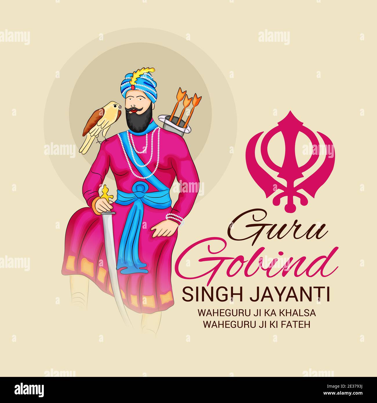 Vector illustration of a Background for Happy Guru Gobind Singh Jayanti ...