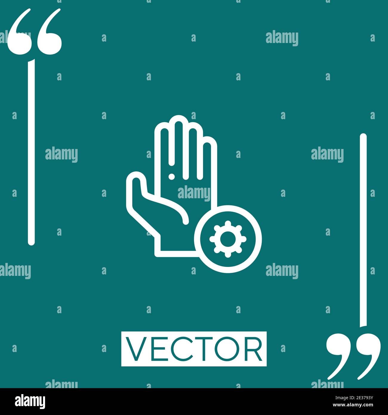 dirty hands vector icon Linear icon. Editable stroke line Stock Vector