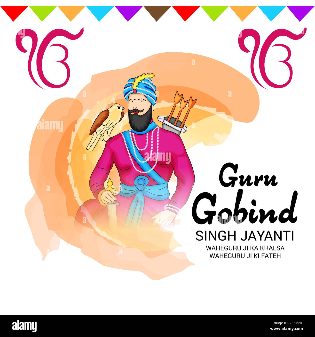 Vector illustration of a Background for Happy Guru Gobind Singh Jayanti ...