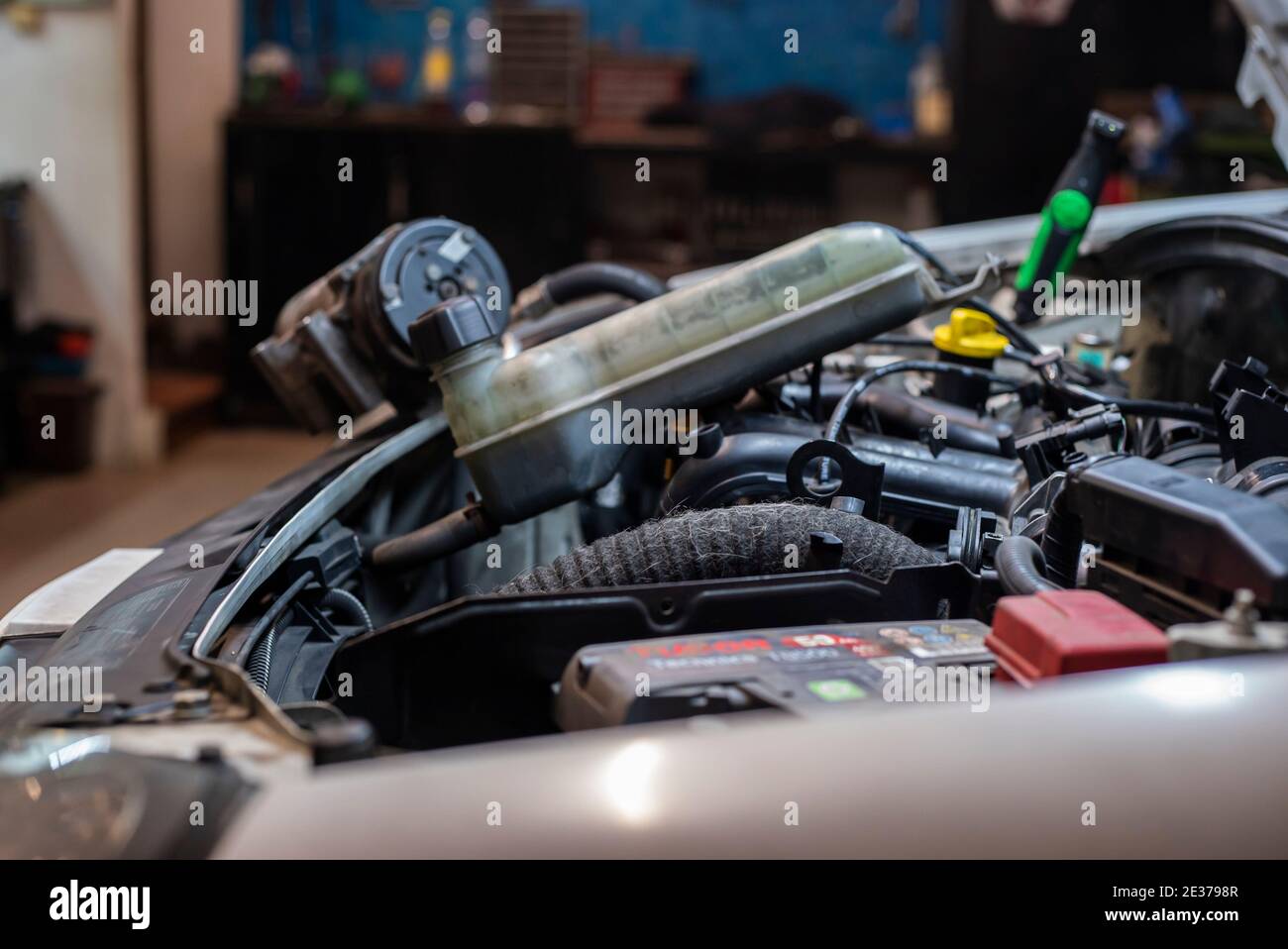 Automobile engine with disassembled parts Stock Photo Alamy