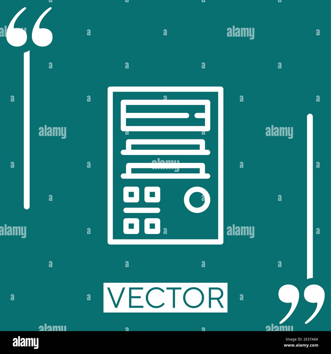 cpu tower vector icon Linear icon. Editable stroke line Stock Vector