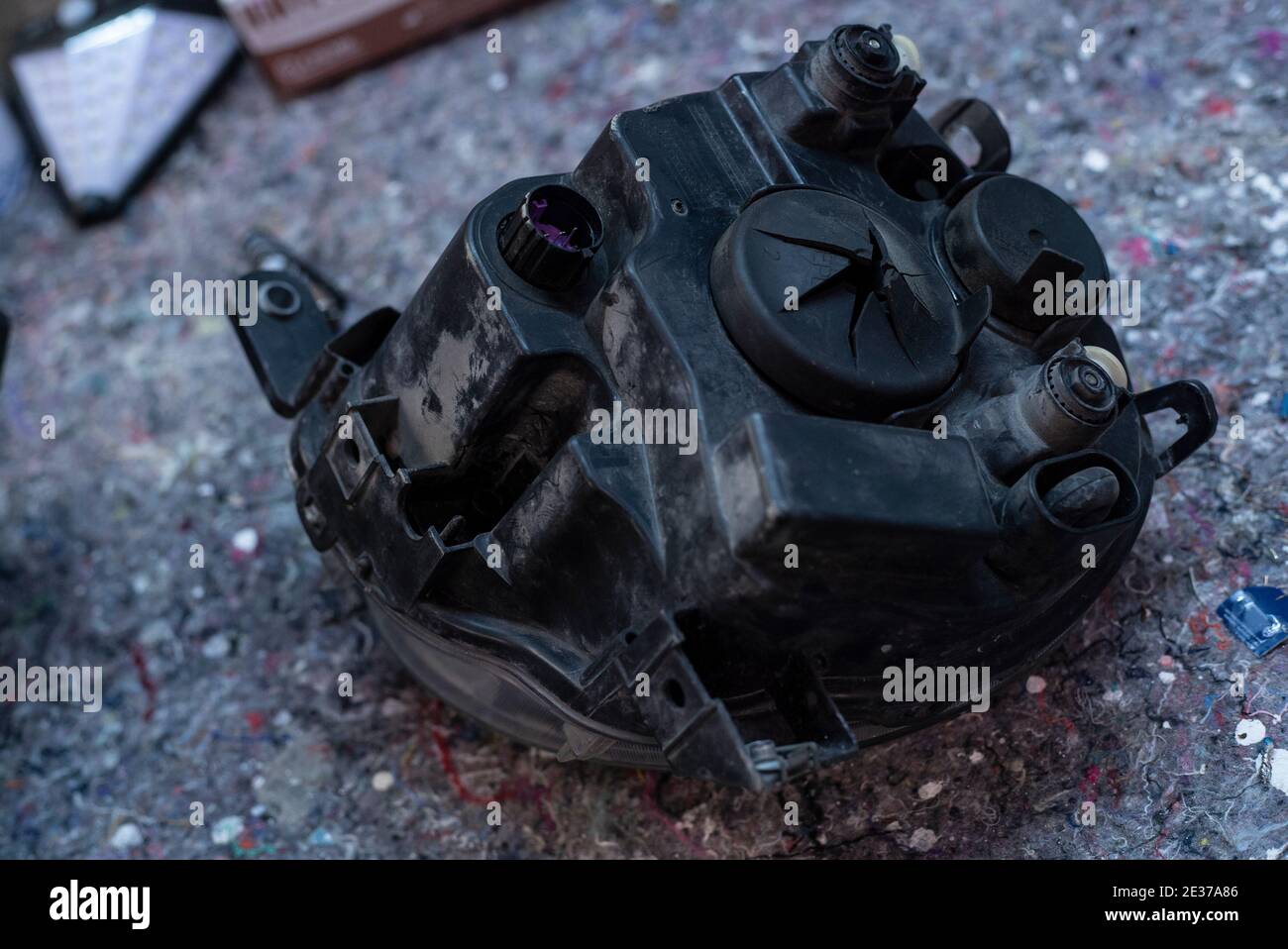 Car lights used spare parts 4 Stock Photo Alamy