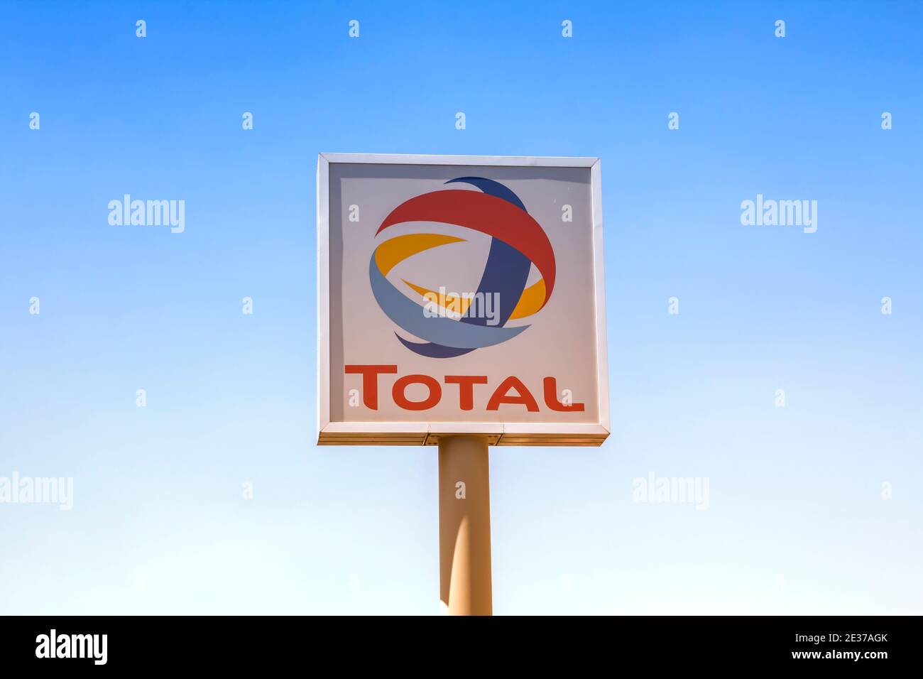 Total oil station. Total S.A. is a French multinational integrated oil