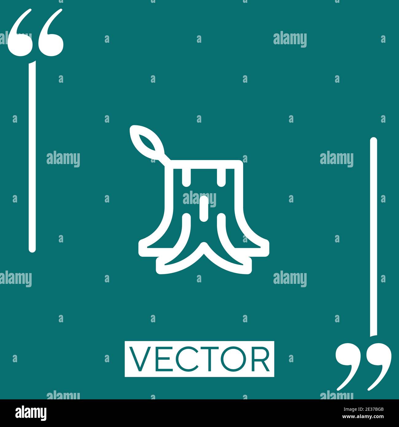 stump vector icon Linear icon. Editable stroked line Stock Vector