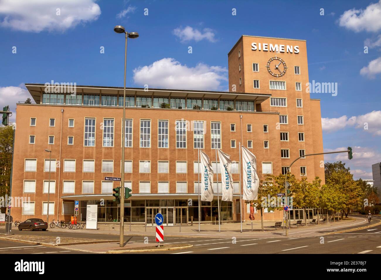 Erlangen, Germany Siemens sign; Siemens AG is a German company