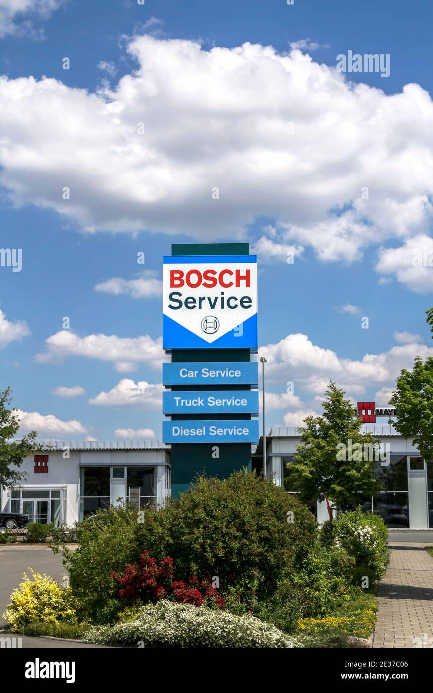Bosch service building. Bosch is a German multinational engineering and