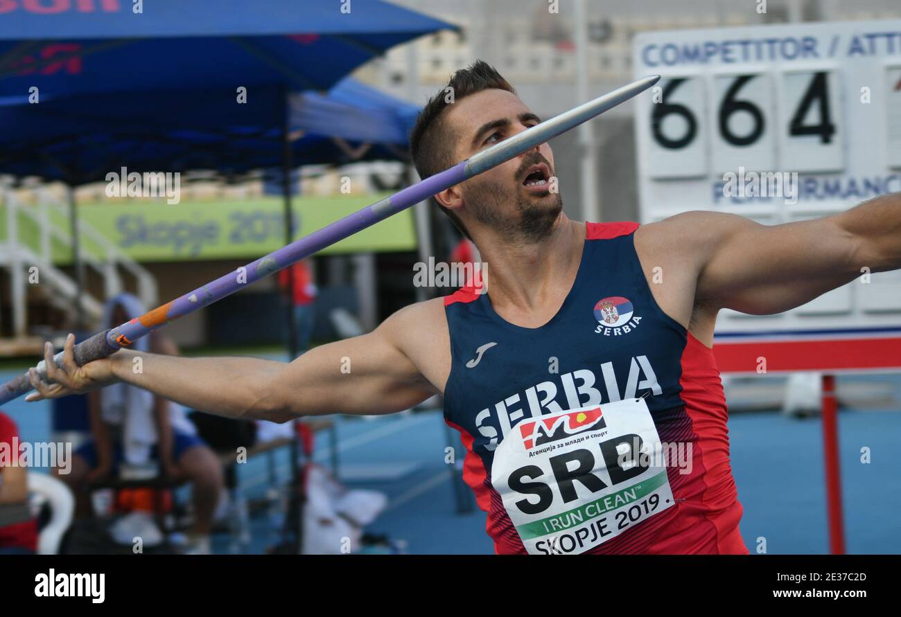 Skopje, Macedonia August, 1011, 2019 European Athletics Team