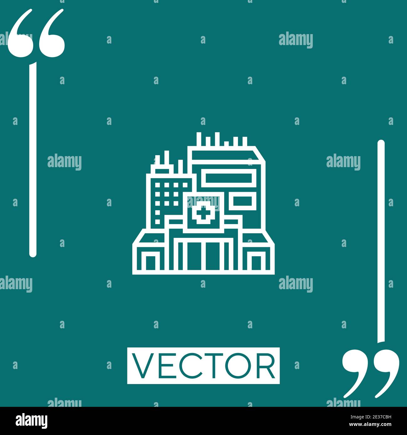 hospital vector icon Linear icon. Editable stroke line Stock Vector