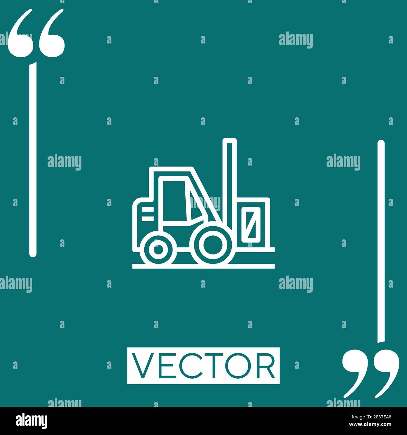 forklift vector icon Linear icon. Editable stroke line Stock Vector ...