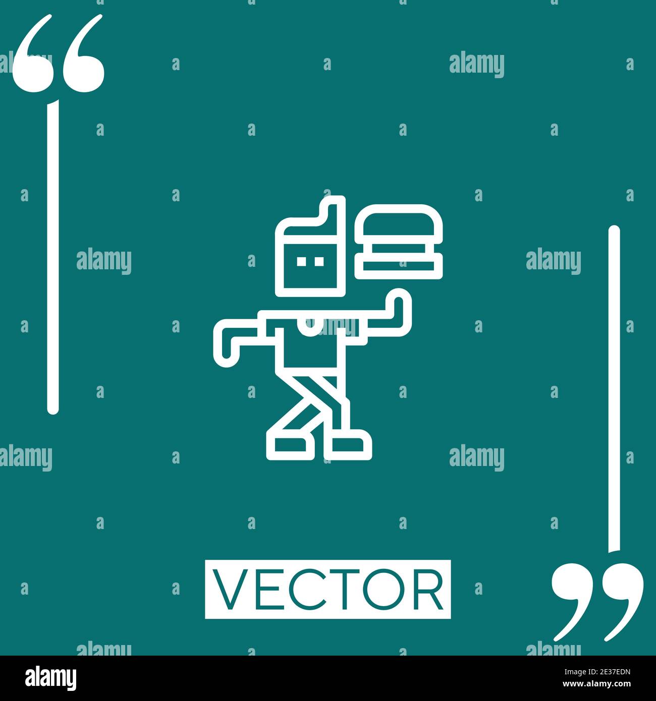 eating vector icon Linear icon. Editable stroked line Stock Vector