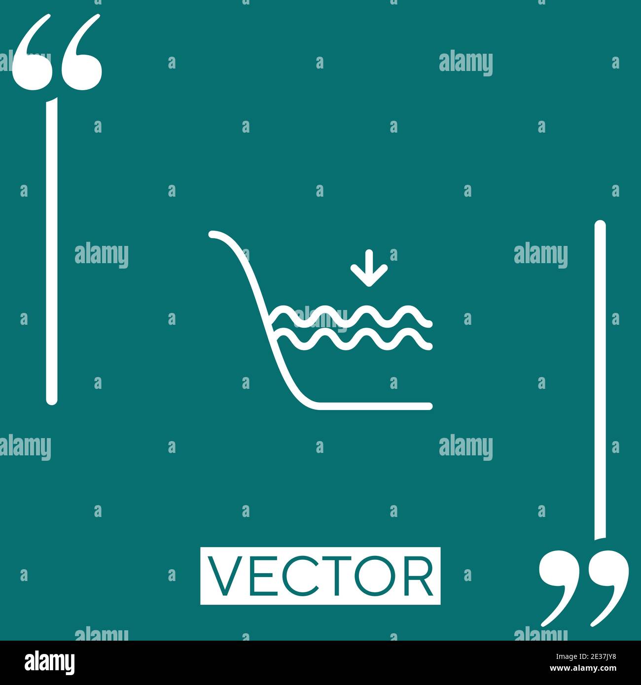 flood vector icon Linear icon. Editable stroke line Stock Vector Image ...