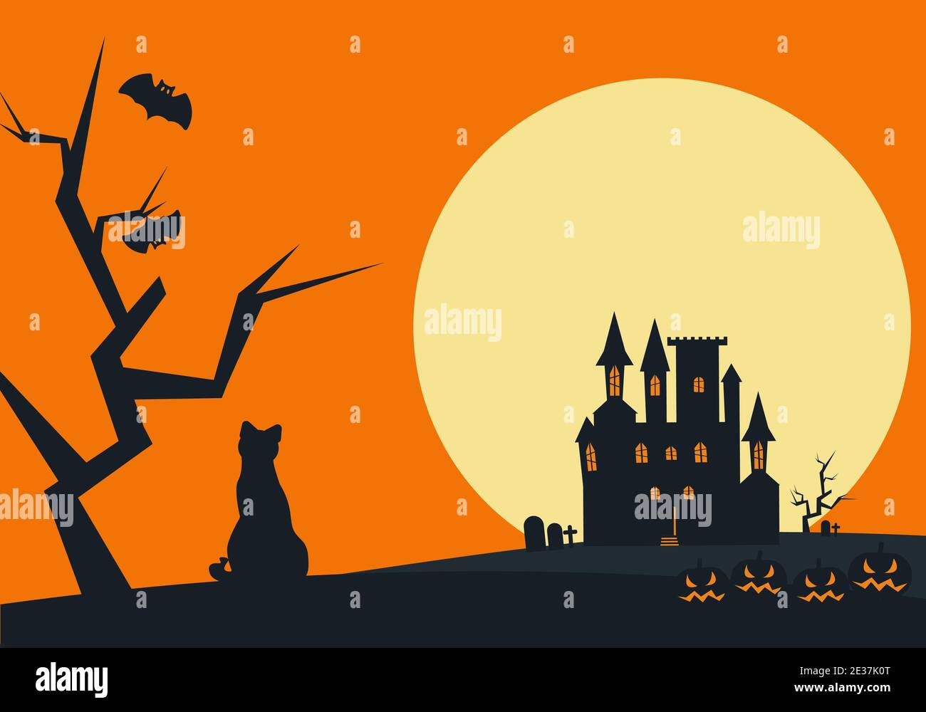 Vector illustration on a halloween theme Stock Vector Image & Art - Alamy