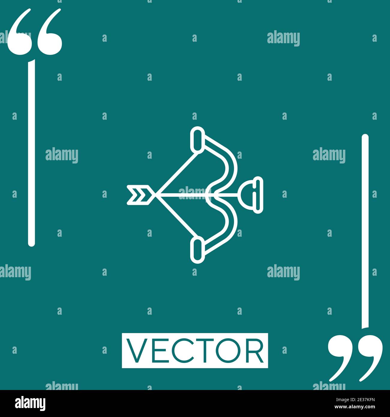 bow and arrow vector icon Linear icon. Editable stroked line Stock Vector