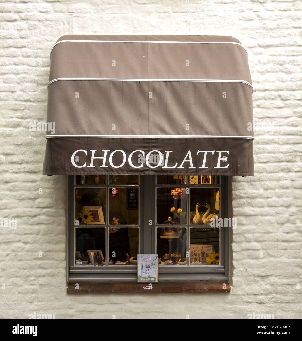 Traditional chocolate shop, Belgian chocolate production is a major