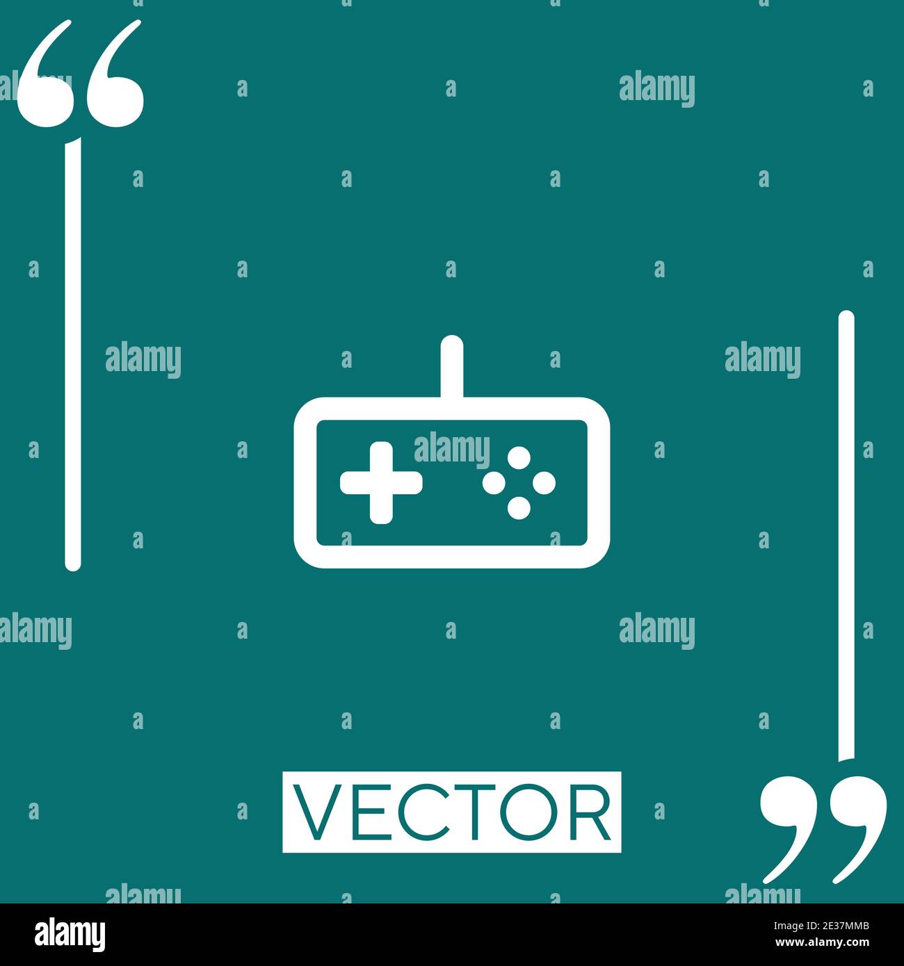 games buttons vector icon Linear icon. Editable stroke line Stock Vector