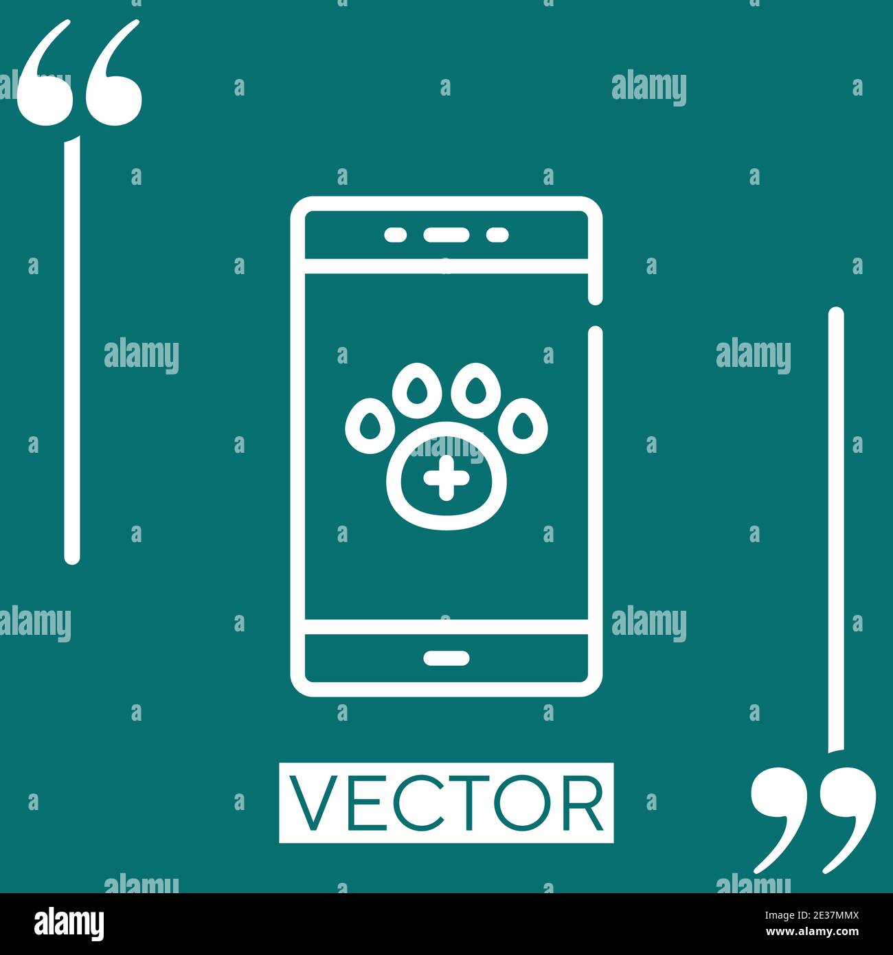 veterinary vector icon Linear icon. Editable stroke line Stock Vector