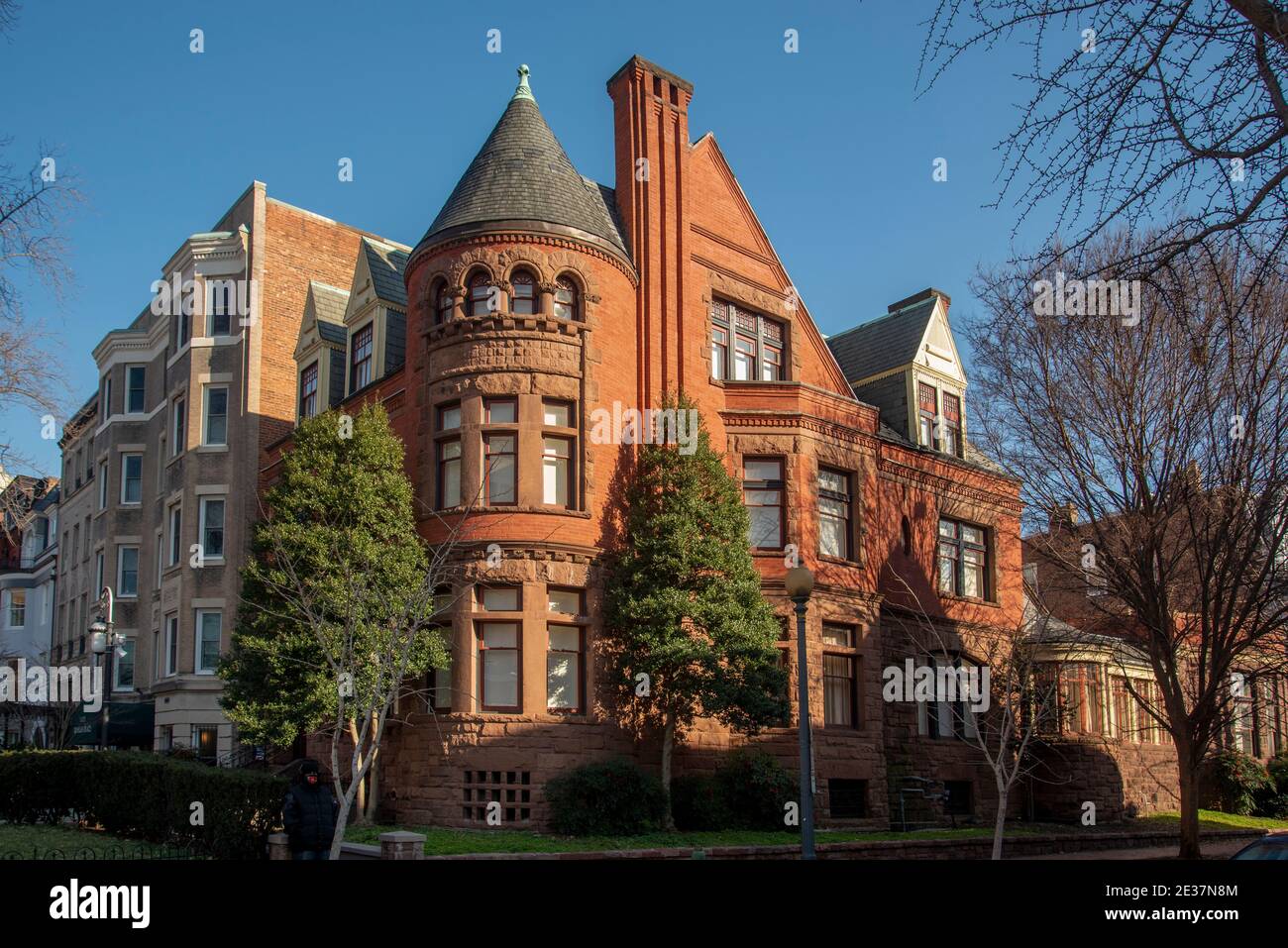 1623 16h St NW, Washington, DC. Built in 1886s, the mansion was home for 6 decades to socialite Gladys Hinckley Werlich who became the first DC woman Stock Photo