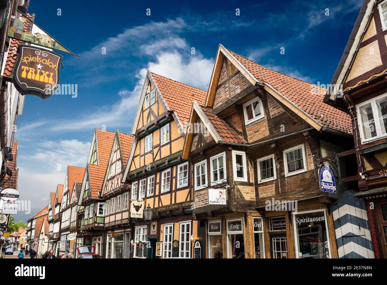 Celle, Germany Historic half timbered houses in Celle, Germany Stock