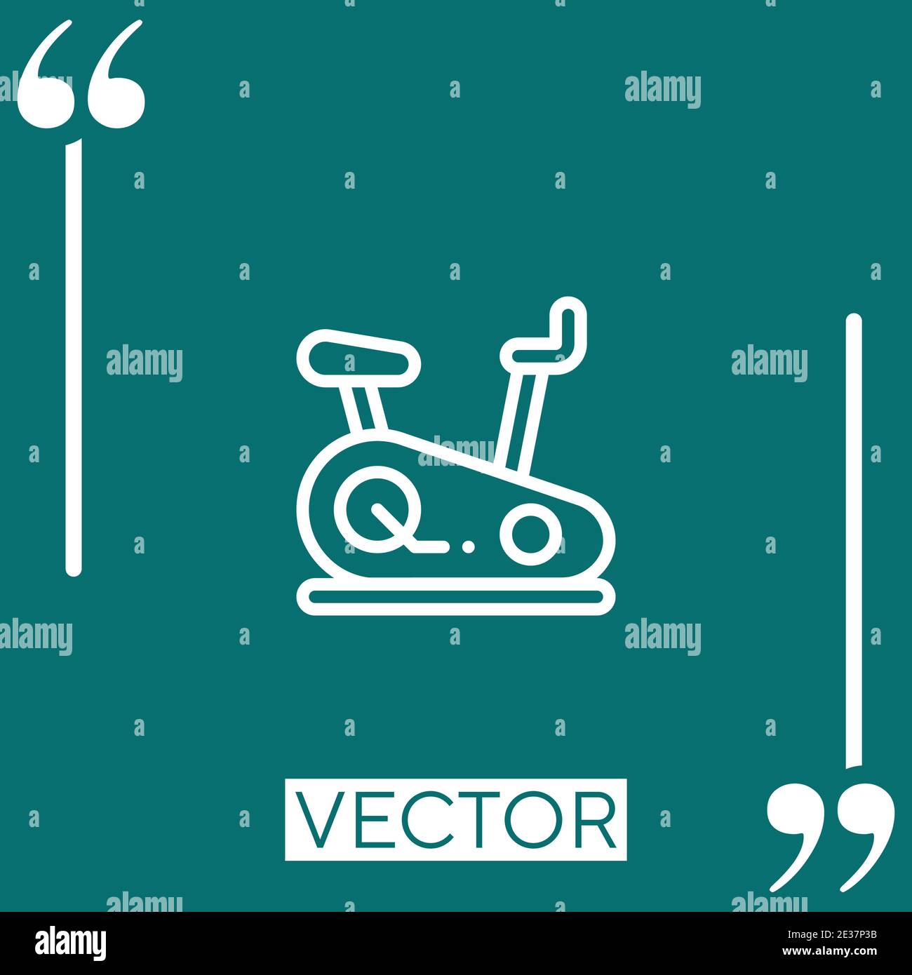 stationary bike vector icon Linear icon. Editable stroked line Stock Vector