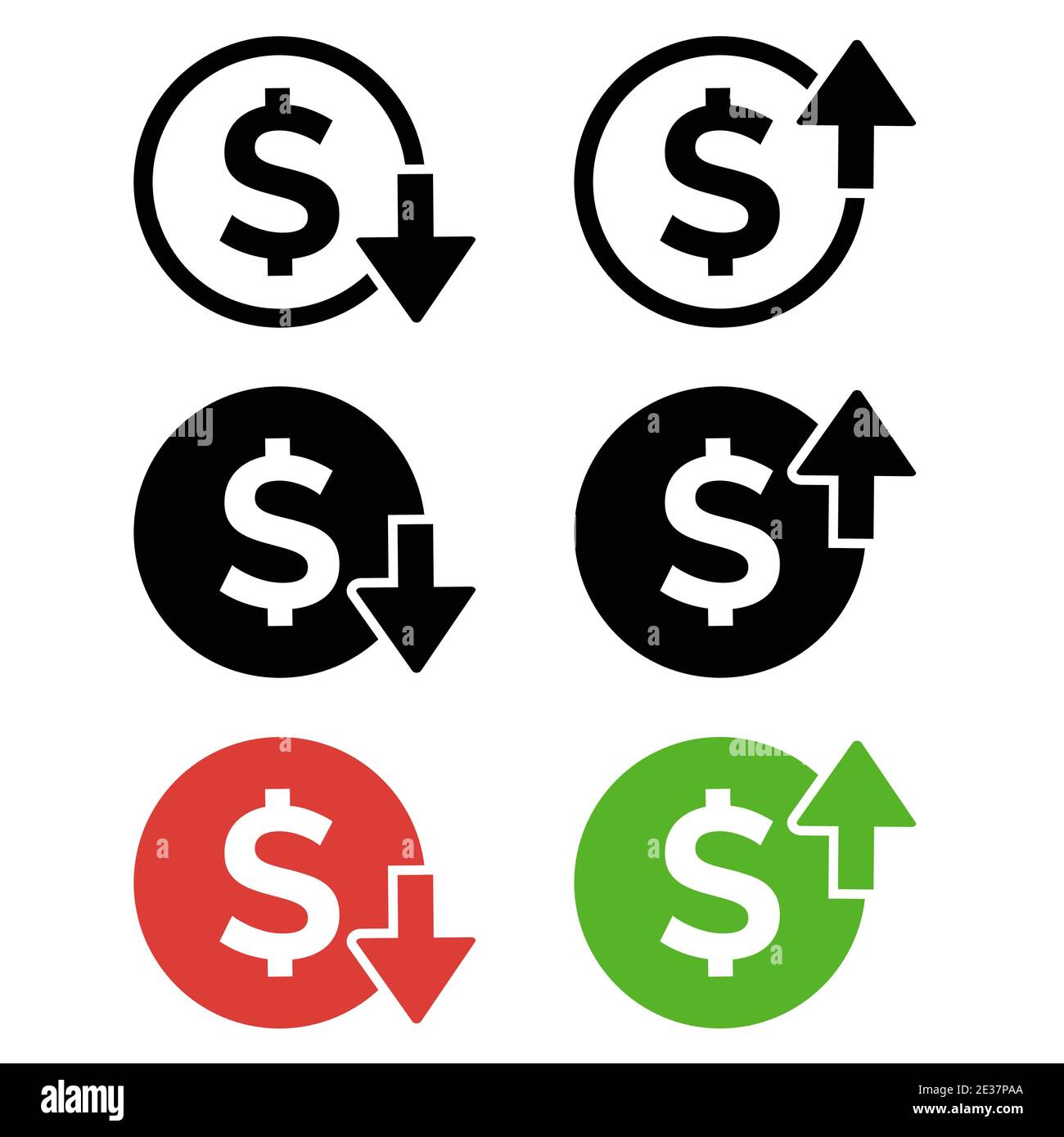 Cost reduction icon vector. Reduce costs sign and symbol vector design. Stock Vector