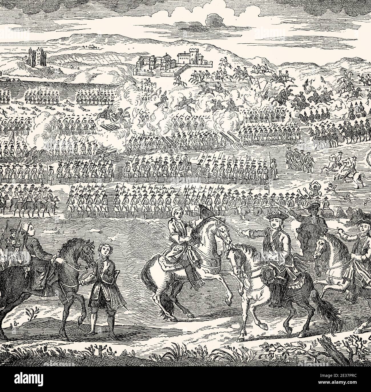 The Battle of Culloden on 16 April 1746, Jacobite rising of 1745 Stock Photo