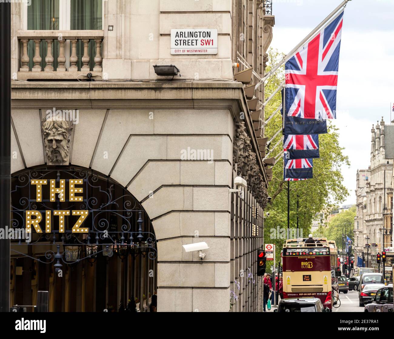 London, England : A view of the Ritz hotel on piccadilly in London Stock Photo