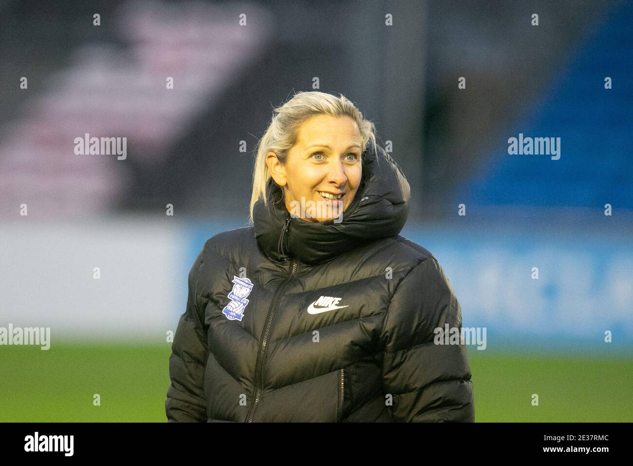 Solihull, West Midlands, UK. 17th Jan, 2021. WSL: BCFC v Brighton and Hove Albion. Blues' manager Carla Ward serves her one match ban today. Credit: Peter Lopeman/Alamy Live News Stock Photo