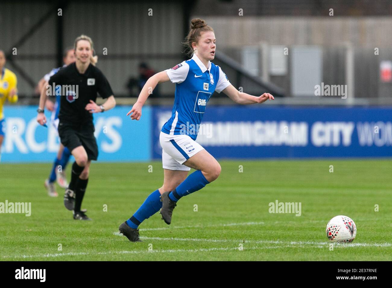 Solihull, West Midlands, UK. 17th Jan, 2021. WSL: BCFC v Brighton and Hove Albion. Blues' Women new signing Emily Murphy makes her debut today against Brighton and Hove Albion Credit: Peter Lopeman/Alamy Live News Stock Photo
