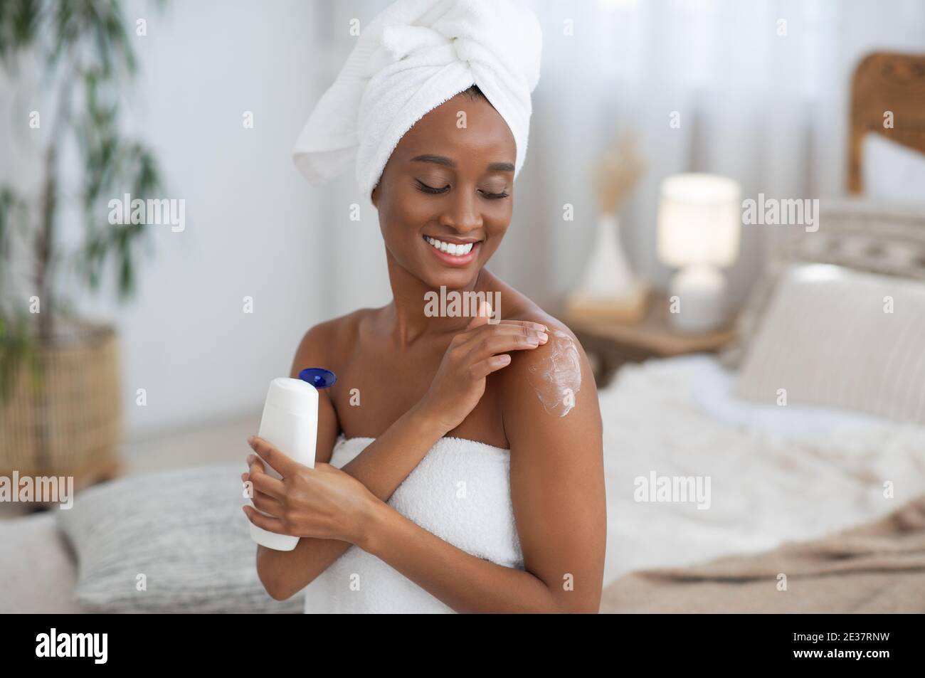 Home care, spa and cosmetics for skin during lockdown Stock Photo