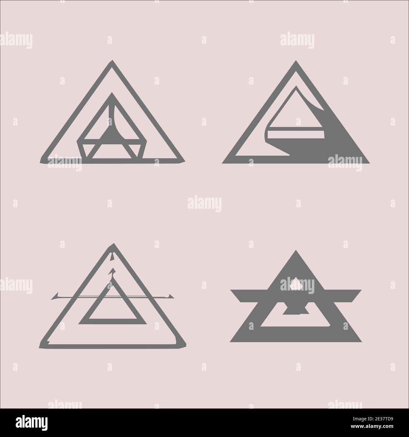 Triangle shaped letter A abstract logo and monogram vector Stock Vector ...