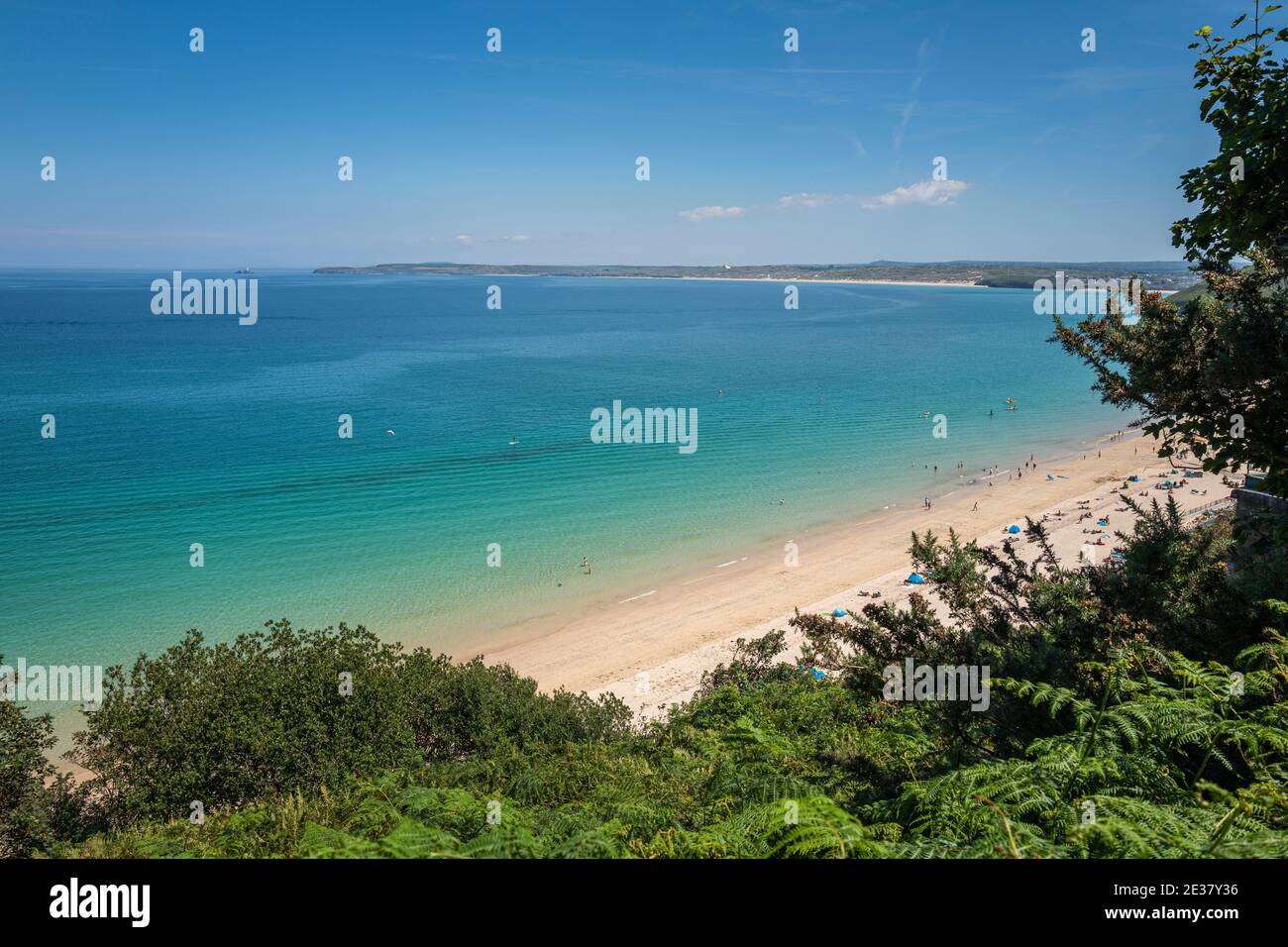 Carbis Bay, Cornwall, United Kingdom is to host the G7 summit of world leaders in June 2021. Stock Photo