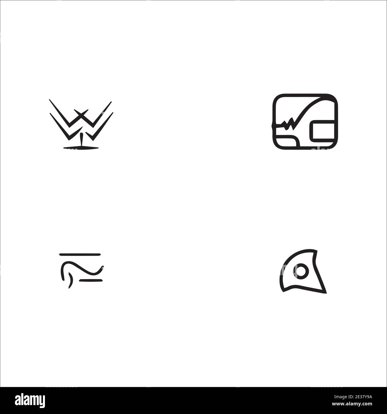Abstract minimalist logo icon vector collection Stock Vector