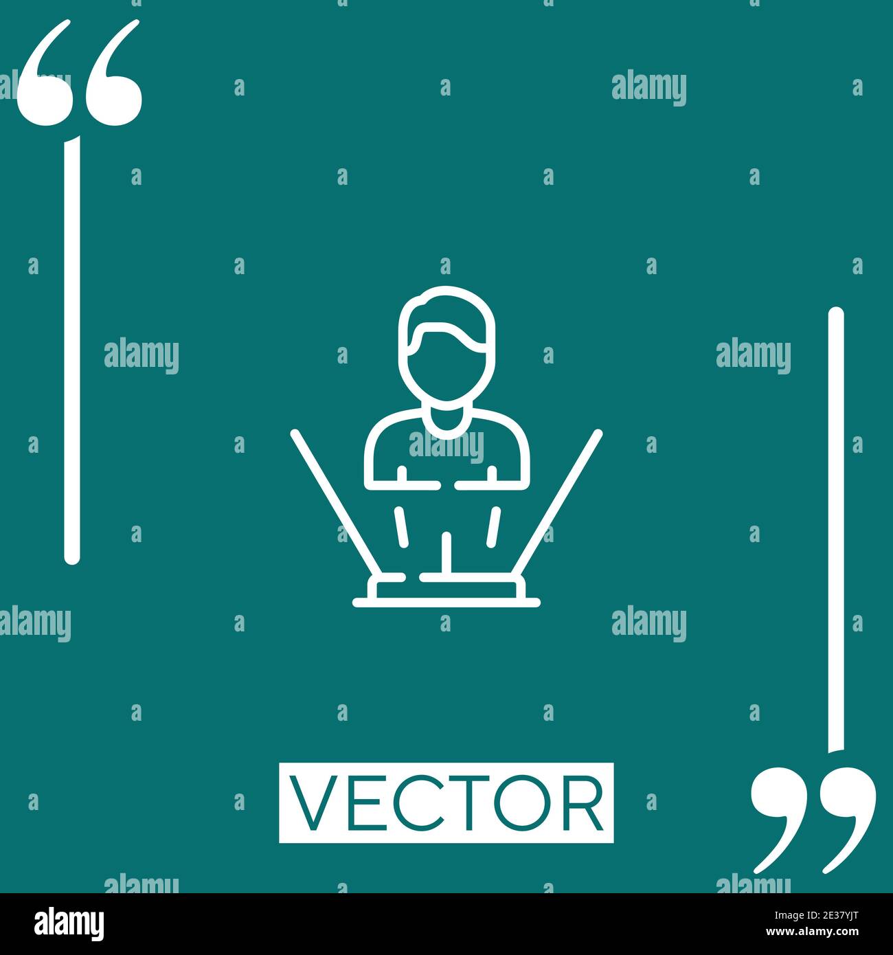 holographic vector icon Linear icon. Editable stroke line Stock Vector