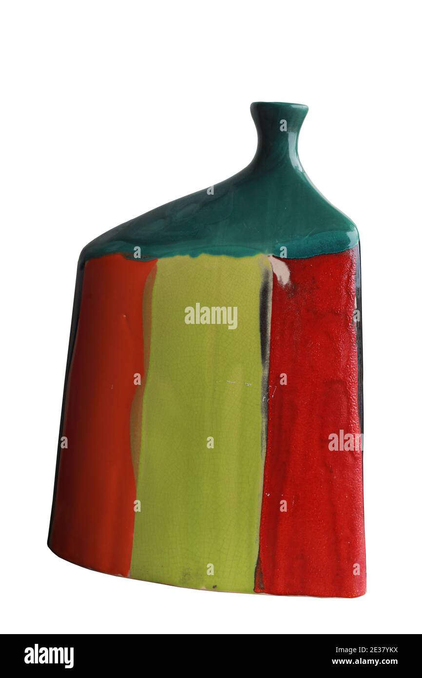 Ceramic vase isolated on white background Stock Photo - Alamy