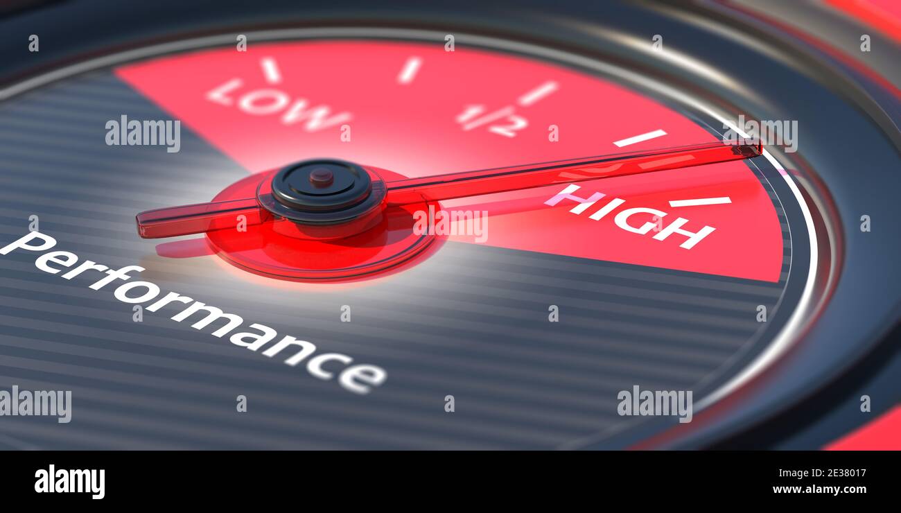 Performing high concept. Car gauge measure engine high performance